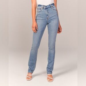 ABERCROMBIE the 90s slim straight ultra high rise jean